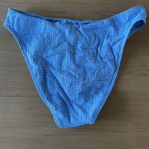 Abercrombie smocked mid rise high leg moderate bikini bottom